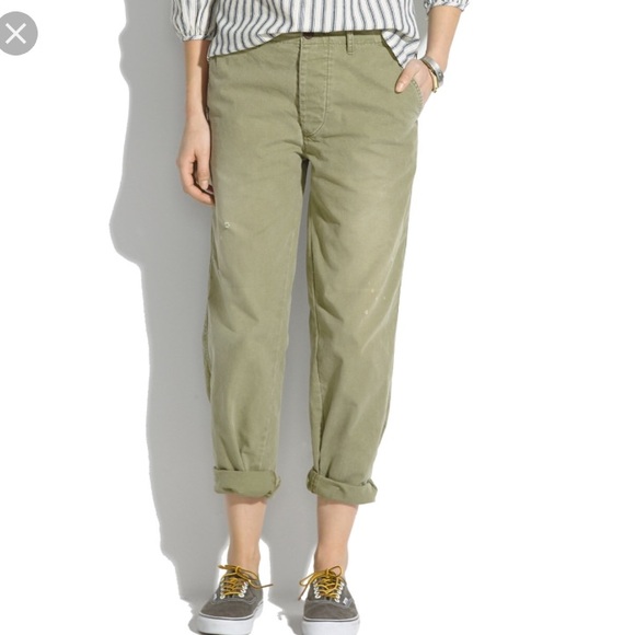 Madewell Pants - Madewell Chimala Chambray Baggy Trousers Green